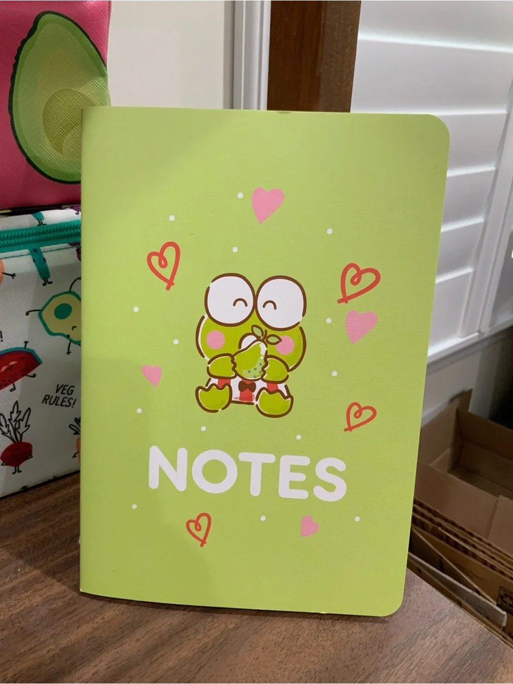 Hello Kitty Keroppi Green Cute Frog 'NOTES' Notebook